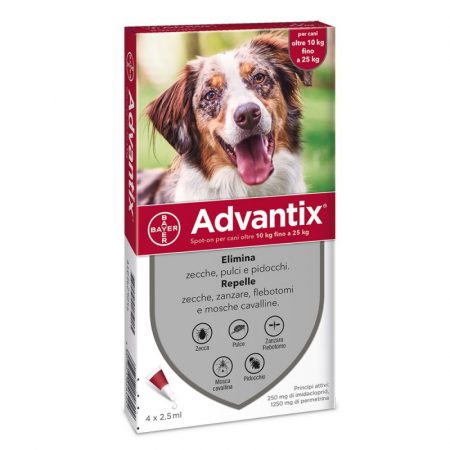Advantix® spot-on per cani da 10 a 25 kg protezione contro pulci e zecche