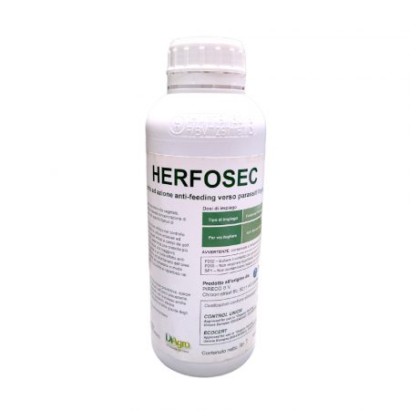 HERFOSEC   Estratti Vegetali  svolge un’azione dissuasiva nei confronti dei lepidotteri, afidi e cocciniglie 1 lt