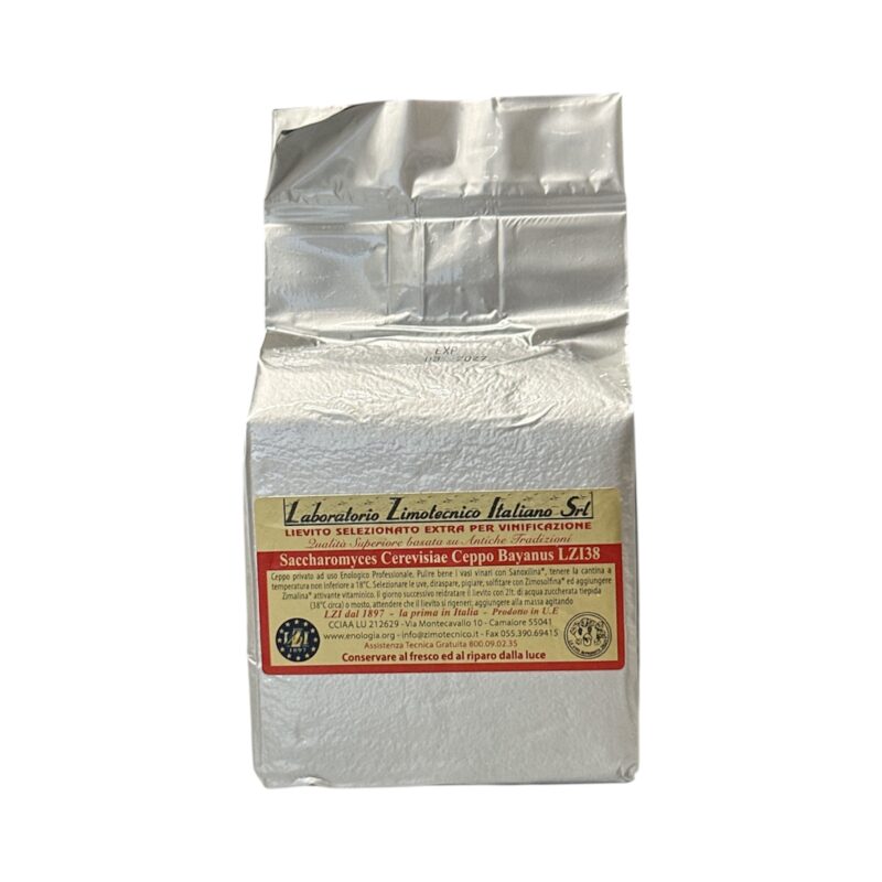 Lievito selezionato Ceppo Bayanus LZI38 Extra per Vinificazione 500 gr