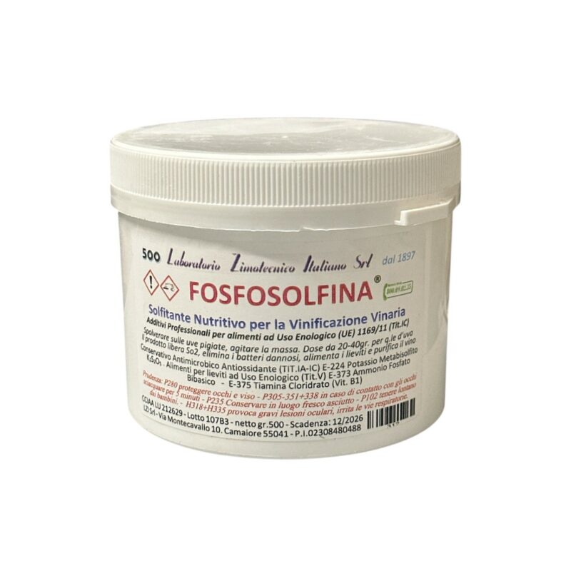 Fosfosolfina Solfitante nutritivo per la Vinificazione Vinaria 500 gr – LZI