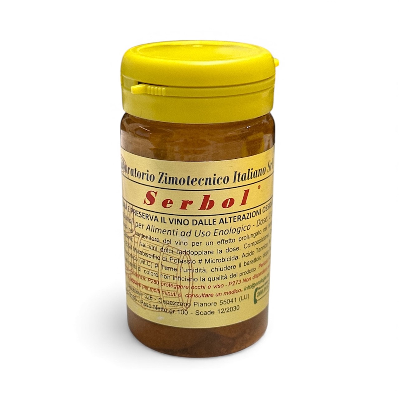 Serbol 100 gr - Cura e preserva il vino dalle alterazioni Ossidative